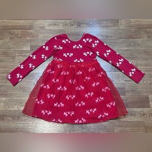 Hanna Andersson Reindeer Red and White Kids Casual Dress